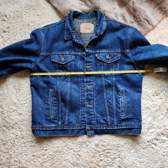 Vintage 90's Blanket Lined Levis Strauss Trucker Jacket 46L - Picture 10 of 12